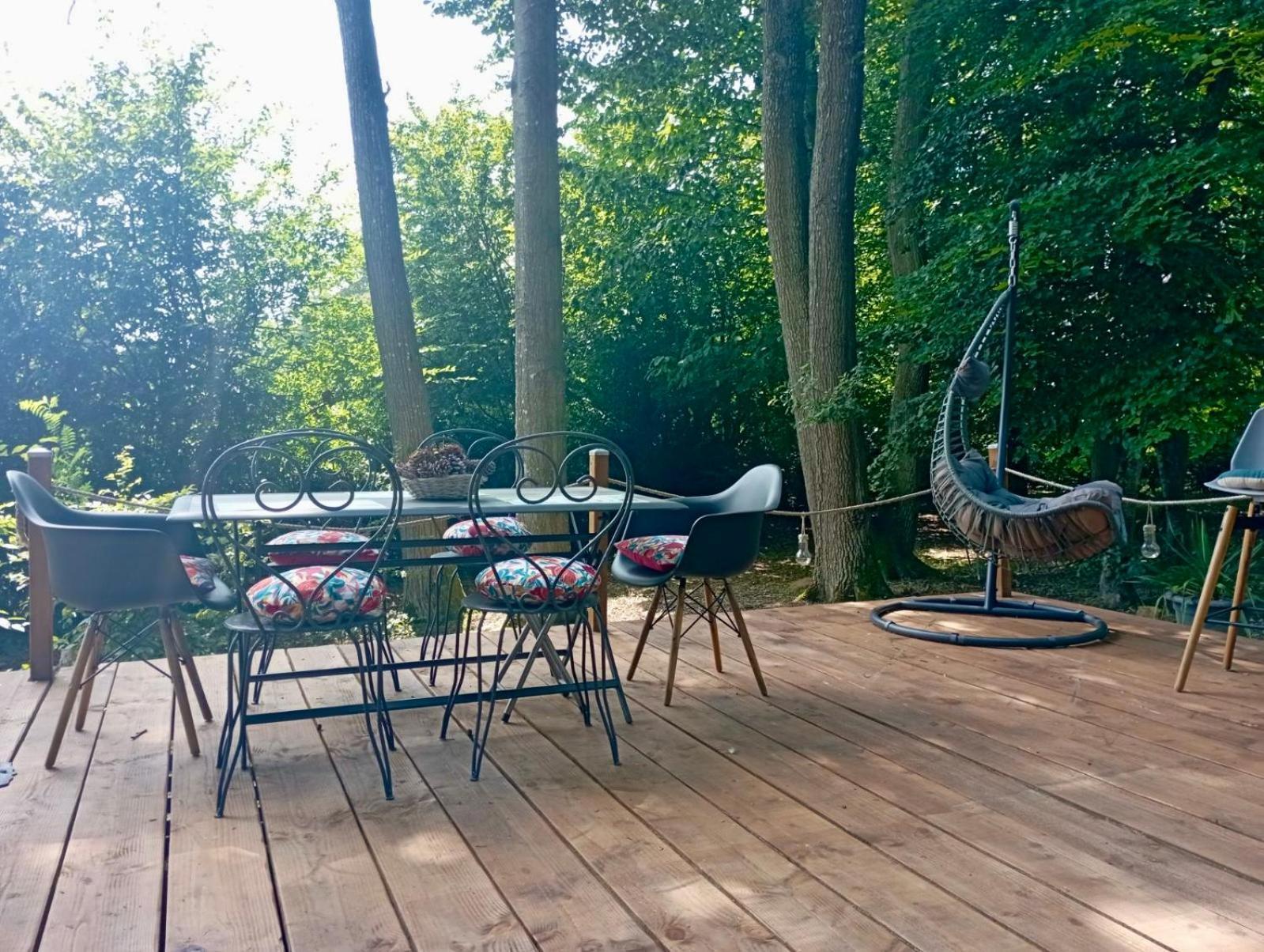 Roulotte Les Deux Geais Villa Sainte-Opportune-du-Bosc Bagian luar foto